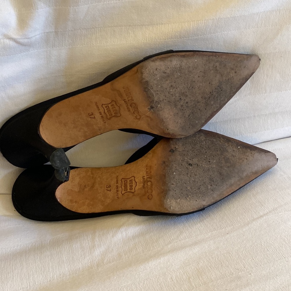 Jimmy Choo black satin mules - Picture 4 of 6